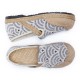 Women Linen Comfy Wearable Round Toe Casual Espadrille Flat Loafers