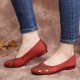 Retro Comfy Soft Canvas Splicing Foldable Slip On Ballet Flat Shoes