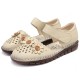 Women Flowers Decor Hollow Comfy Hook Loop Casual Flats