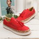 Large Size Women Casual Hollow Out Fringe Loafers