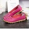 Large Size Colorful Slip On Hollow Out Round Toe Flat Loafers