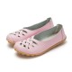 Large Size Colorful Slip On Hollow Out Round Toe Flat Loafers