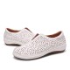 Women Round Toe Elastic Band Hollow Casual Flat Shoes