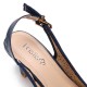 Women Hollow Out Pointed Toe Slingback Elegant Office Pumps