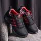 Women Mesh Splicing Suede Lace Up Sport Cushioned Sneakers