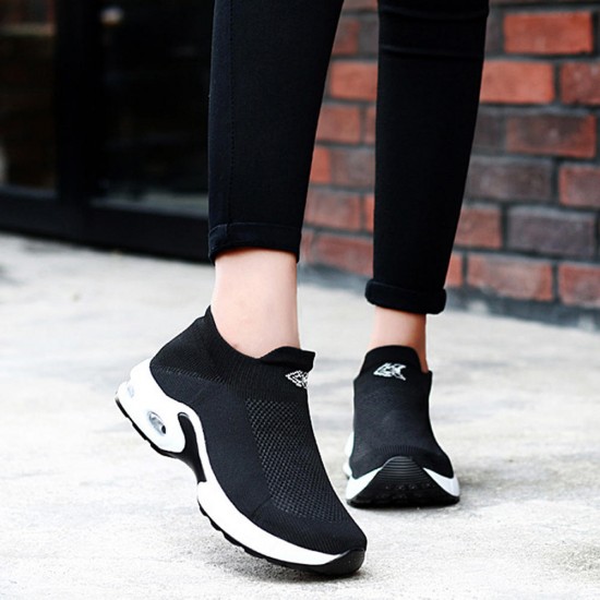 Women Light Mesh Walking Casual Comfy Slip On Sneakers