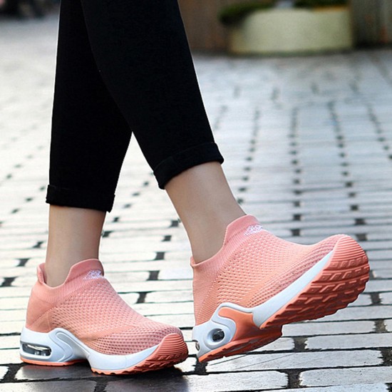 Women Light Mesh Walking Casual Comfy Slip On Sneakers